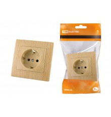 Розетка 2П+З 16А 250В "ЭКО" (сосна) "Таймыр"  SQ1814-0212  TDM