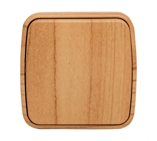 Выключатель 1-клавишный ОП Минск 10А светлое дерево EKF  EGV10-021-30  EKF