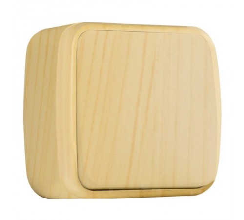 Выключатель 1-клавишный ОП Минск 10А светлое дерево EKF  EGV10-021-30  EKF