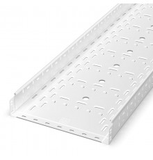 Лоток перфорированный Стандарт 400х80х3000 (1,0 мм) RAL 9003 (6 м/уп)  PR16.10334  Промрукав