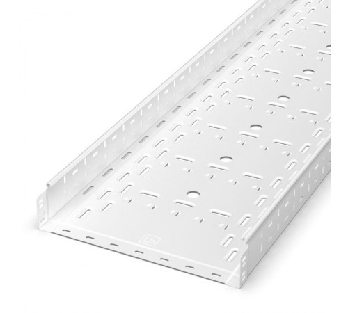 Лоток перфорированный Стандарт 400х80х3000 (1,0 мм) RAL 9003 (6 м/уп)  PR16.10334  Промрукав