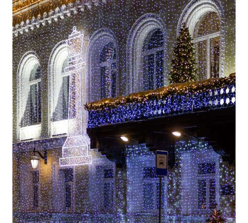 Светодиодная гирлянда ARD-CURTAIN-CLASSIC-2000x9000-CLEAR-2200LED White (230V, 120W)  024874  Arlight