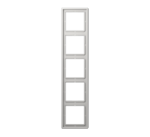 Рамка для вертикальной и горизонтальной установки, 5 постов; дюропласт; светло-серый; LS990  LS985LG  Jung