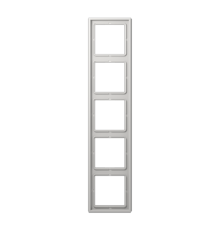 Рамка для вертикальной и горизонтальной установки, 5 постов; дюропласт; светло-серый; LS990  LS985LG  Jung
