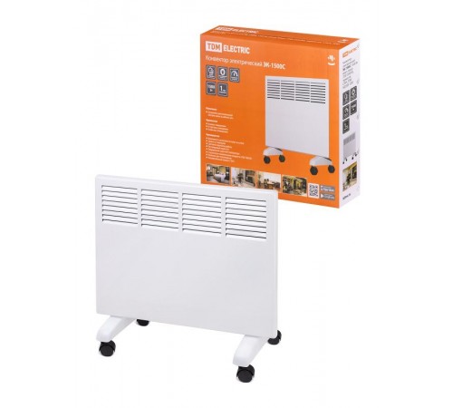 Конвектор электрический ЭК-1500С, 1500 Вт, регул. мощн. (750/1500 Вт), термостат, СТИЧ,  SQ2520-1205  TDM