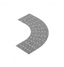 Донная вставка для поворота 90 град. для лотков НЛО 300 мм, толщ. 1,0 мм, Сендзимир цинк, 041333  ДВПЛНЛО90-300-1,0-R330-СЦ   Ostec