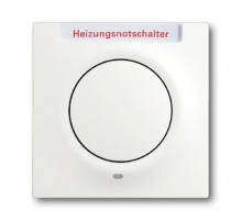 Клавиша для механизма 1-клавишного выкл./перекл./кнопки, с красной линзой, "HNS", серия impuls, цвет белый бархат  1753-0-0184   2CKA001753A0184  A