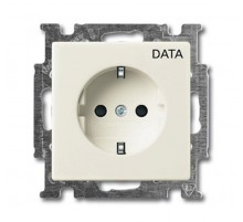 ABB Basic 55 Шале (белый) Розетка с/з с маркировкой DATA  2011-0-6145   2CKA002011A6145  ABB