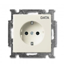 ABB Basic 55 Шале (белый) Розетка с/з с маркировкой DATA  2011-0-6145   2CKA002011A6145  ABB
