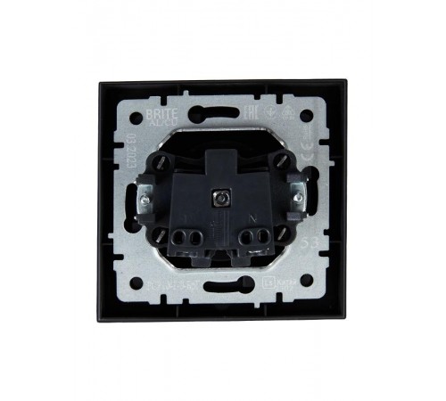 BRITE Розетка без заземления без шторок10А в сборе РСР10-1-0-БрГ графит  BR-R10-10-K53-F  IEK