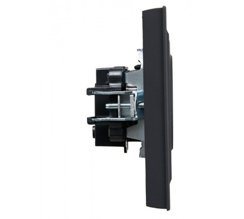 BRITE Розетка без заземления без шторок10А в сборе РСР10-1-0-БрГ графит  BR-R10-10-K53-F  IEK