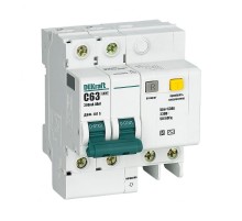 Выключатель автоматический дифференциального тока со встроенной защитой от сверхтоков ДИФ-101 2P 63A 300мА селективный S  15309DEK  DEKraft