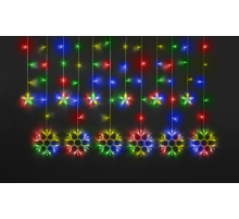 Гирлянда  95 123 NGF-D032-04 (бахрома звезды и снежинки RGBY 2.5*1м IP2  95123  Navigator