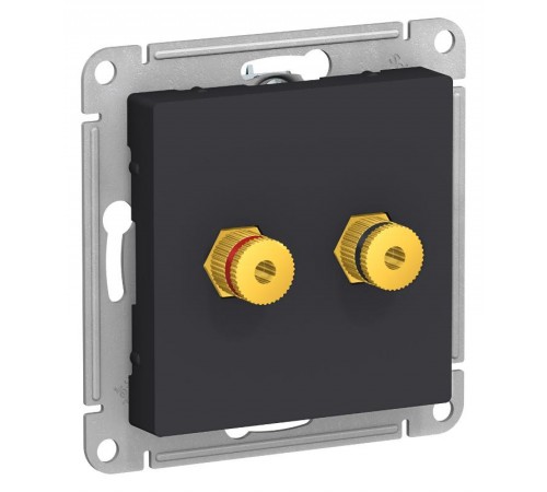 AtlasDesign Карбон АудиоРозетка двухместная  ATN001087  SE