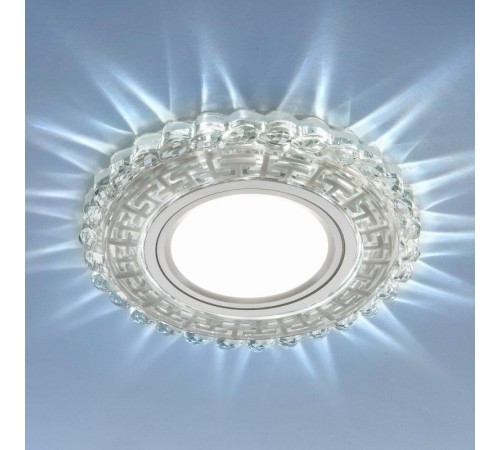 Светильник точечный встраиваемый 2217 MR16 CL прозрачный с подсветкой  a041512  Elektrostandard