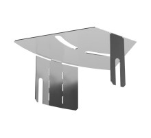 Крышка угла горизонтального изменяемого 0-45 градусов Стандарт INOX (AISI 304) 100  PR16.3606  Промрукав