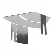 Крышка угла горизонтального изменяемого 0-45 градусов Стандарт INOX (AISI 304) 100  PR16.3606  Промрукав