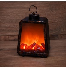 Светодиодный камин "Лофт" с эффектом живого огня 17х10х24,5 см, 3хС (не в комплекте)  511-034  NEON-NIGHT