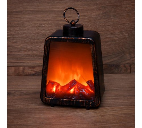 Светодиодный камин "Лофт" с эффектом живого огня 17х10х24,5 см, 3хС (не в комплекте)  511-034  NEON-NIGHT