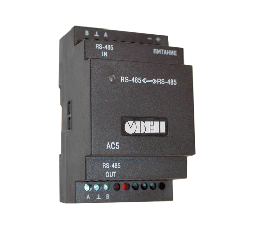 Повторитель сигналов интерфейса RS-485 АС5  30626  ОВЕН