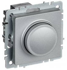 BRITE Светорегулятор поворотно-нажимной 600Вт СС10-1-0-БрА алюминий   BR-D20-0600-K47  IEK