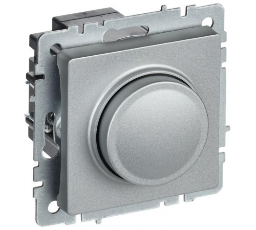 BRITE Светорегулятор поворотно-нажимной 600Вт СС10-1-0-БрА алюминий   BR-D20-0600-K47  IEK