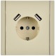 FORTE&PIANO Розетка с заземлением, со шторками в/к 16А USB A+A 3,1А FP445 ваниль  FP-R14-16-U21-D31-K10  IEK