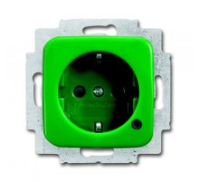 Розетка Schuko с индикацией LED, Duro, зеленый  2013-0-5282   2CKA002013A5282  ABB