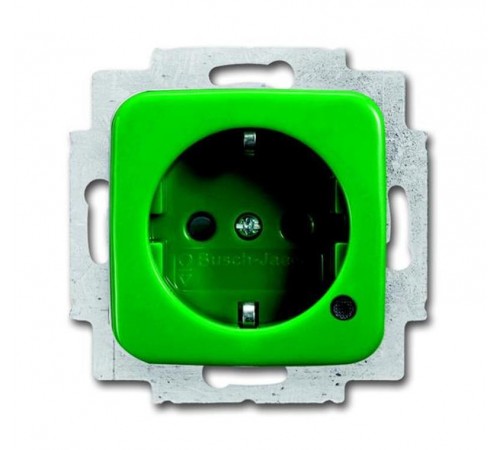 Розетка Schuko с индикацией LED, Duro, зеленый  2013-0-5282   2CKA002013A5282  ABB