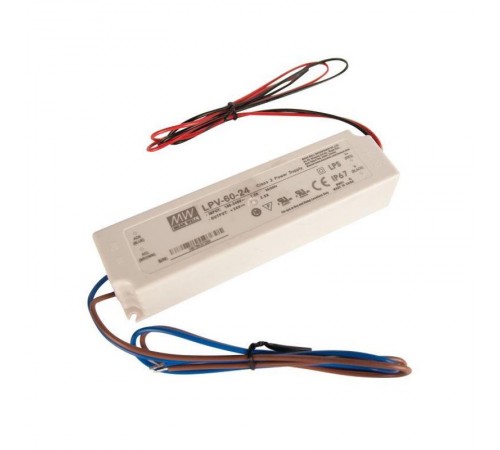 Драйвер 60Вт 24V для светодиодной ленты LPV-60-24 IP67  LPV-60-24  VARTON