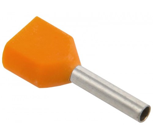 Наконечник НШВИ(2) 0,5-8 оранжевый (100шт/упак)  UTE10-D1-8-100  IEK