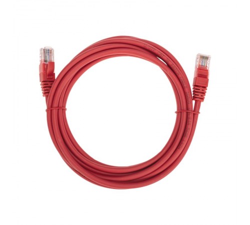 Патч-корд U/UTP, CAT 5e, RJ45-RJ45, 26AWG, LSZH, красный, 3м REXANT  02-0103-3  REXANT