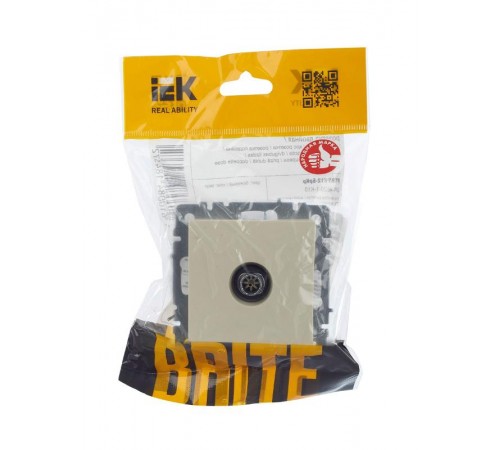 BRITE Розетка TV оконечная РТВ11-0-БрКр бежевый  BR-A10-O-K10  IEK