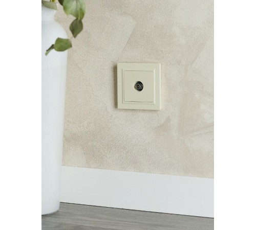 BRITE Розетка TV оконечная РТВ11-0-БрКр бежевый  BR-A10-O-K10  IEK