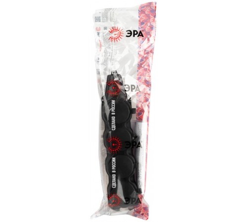 Колодка  KX-4e-B-IP44 каучуковая с заземлением 4 розетки 16A IP44 черная  Б0068394  ЭРА