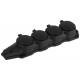 Колодка  KX-4e-B-IP44 каучуковая с заземлением 4 розетки 16A IP44 черная  Б0068394  ЭРА