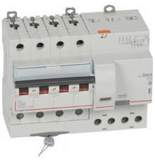 Выключатель автоматический дифференциального тока DX3 4п 40А C 30мА тип AC 7м  411190  Legrand