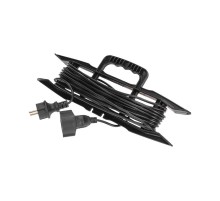 Удлинитель-шнур на рамке ПВС 3х0,75мм, 10м, с/з, 6А, 1300Вт, IP20, черный  13-4913  PROconnect