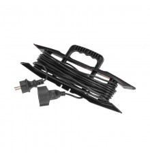 Удлинитель-шнур на рамке ПВС 3х0,75мм, 10м, с/з, 6А, 1300Вт, IP20, черный  13-4913  PROconnect