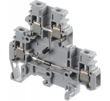 Клемма M4/6.DE1.D, 2-уровневая, 2 диода, 250В, 1А, 1 общий катод (нижний уровень, лев. вывод), винт 4мм.кв.  1SNA115371R2600  TE