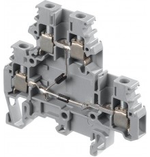 Клемма M4/6.DE1.D, 2-уровневая, 2 диода, 250В, 1А, 1 общий катод (нижний уровень, лев. вывод), винт 4мм.кв.  1SNA115371R2600  TE