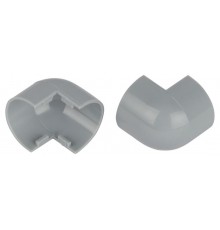 Внешний угол  OC-KK-20-12-F для полукруглого кабель-канала серый 20х12мм 2шт/комплект  Б0064948  ЭРА