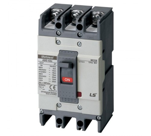 Автоматический выключатель ABS62c (42/37кА 380/415В) 2Р) 60A  130002500  LSIS