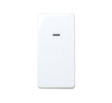 Simon 27 Выключатель однополюсный с подсветкой, 10А 250В, узкий модуль, S27, белый  27104-64  Simon