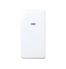 Simon 27 Выключатель однополюсный с подсветкой, 10А 250В, узкий модуль, S27, белый  27104-64  Simon