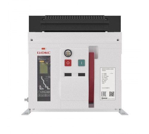 Воздушный авт. выкл. YON AGS25H 3Р 2500 А 85 кА, размер M, расцепитель 3H, фиксированный, упр. 220 В AC, гор. подкл.  AGS25H-M3FH-6-222K  DKC