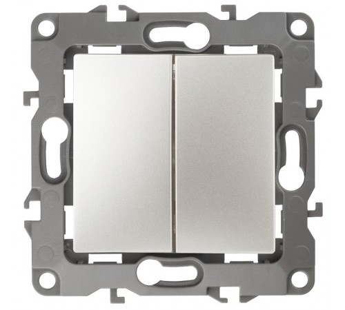 Переключатель ЭРА Серия 12 12-1112-15 перекрёстный двойной, 10АХ-250В, перламутр   Б0065301  ЭРА