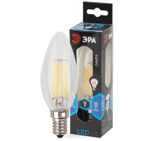 Лампа светодиодная F-LED B35-7W-840-E14 (филамент, свеча, 7Вт, нейтр, E14)  Б0027943  ЭРА