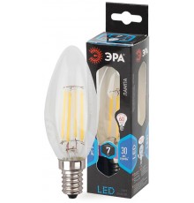 Лампа светодиодная F-LED B35-7W-840-E14 (филамент, свеча, 7Вт, нейтр, E14)  Б0027943  ЭРА