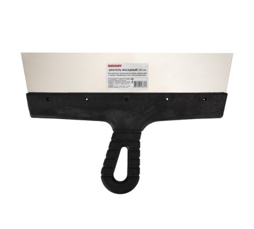 Шпатель фасадный 300 мм нержавеющая сталь, пластмассовая ручка  89-0208  REXANT